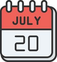 20 July Digital App Concept vector