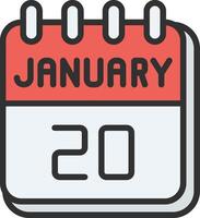 20 January Minimal UI Element vector