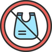 No Plastic Bag Smooth App Visual vector