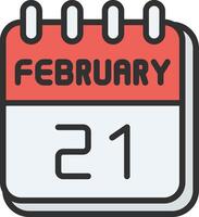 21 February Gradient Style Element vector
