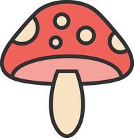 Mushroom 3D Rendered Symbol vector