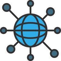 Networking Thin Graphic Shape vector