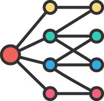 Neural Network Flat UI Form vector