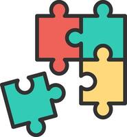 Puzzle Neon UI Symbol vector