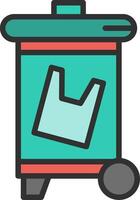 Trash Bin Interactive UI Design vector