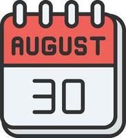 30 August Simplified Design Piece vector