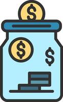 Saving Money Subtle UI Graphic vector