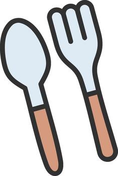Plastic Cutlery Creative Sketch Element vector