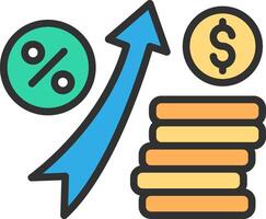 Interest Rate Flat UI Form vector