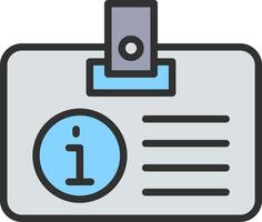 Id Card Custom Line Element vector