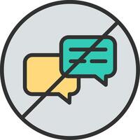 No Chat Minimal Graphic Visual vector
