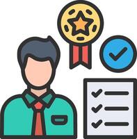 Employee Qualification Sleek Visual Mark vector