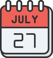 27 July Pastel Sketch Mark vector