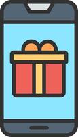 Gift Box Gradient Themed Symbol vector