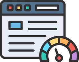 Website speed Iconic Line Form vector