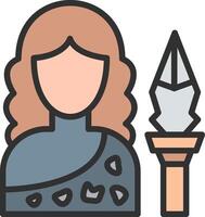 Hunter Female Coded UI Symbol vector