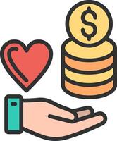 Give Money Outlined Frame Object vector