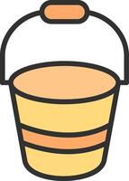 Bucket Pastel Color Graphic vector