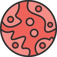 Mars Minimal Design Badge vector