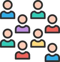 Population Crisp Outline Artwork vector