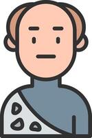 Old Man Subtle UI Graphic vector