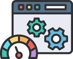 Web page speed test Wireframe App Design vector