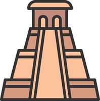 Pyramid Of The Magician Gradient Themed Symbol vector