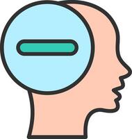Negative Thinking Modern Tech Object vector