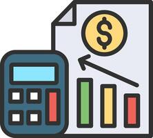 Accounting Outlined Frame Object vector