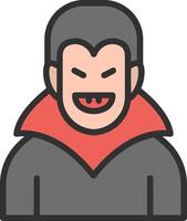 Vampire Color Stroke Symbol vector