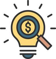 Investment insights Soft Outline Graphic vector