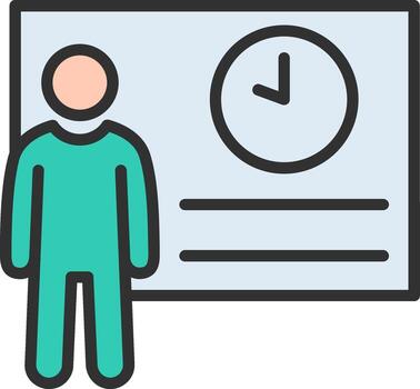 Time management Outlined Frame Object vector