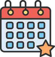 Event calendar Handcrafted UI Symbol vector