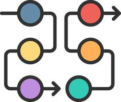 Flow diagram Digital App Concept vector