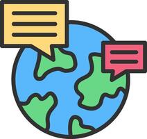Forum Interface Line Graphic vector