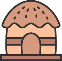 Hut Handcrafted UI Symbol vector