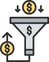 Sales Pipeline Monotone Sketch Design vector