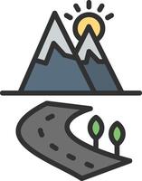 Path way Hand-Drawn Sketch Symbol vector