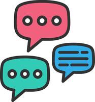 Speech Bubbles Gradient Color Form vector