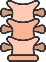 Spinal Cord Clean Sketch Form vector
