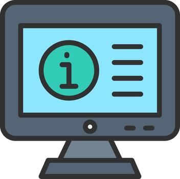 Computer Simplified Line Mark vector