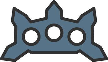 Ninja Knuckle Pixel Grid Artwork vector
