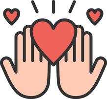 Give love Vibrant Visual Object vector