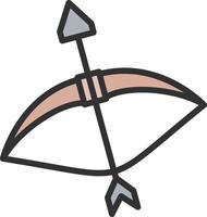 Ninja Bow Custom Line Element vector