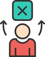 Wrong Hand-Drawn Sketch Symbol vector