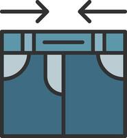 Waist Flat UI Form vector