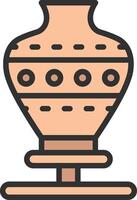 Pottery Outlined Frame Object vector