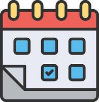 Schedule Color Block Badge vector