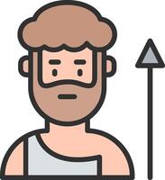 Prehistoric man UI Badge vector
