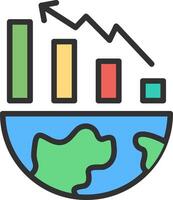 Global Market Color Enhanced Graphic vector
